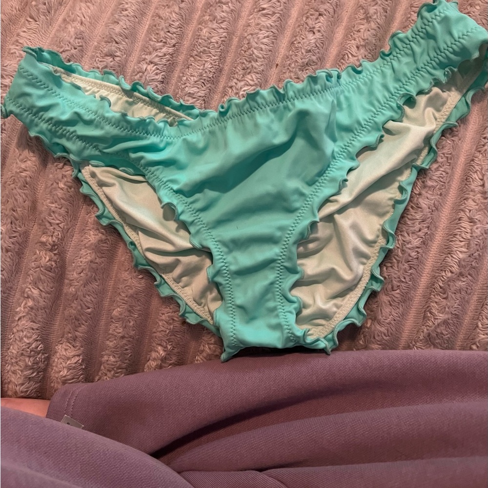 Victoria's Secret Blue scrunch, cheeky bikini bottoms